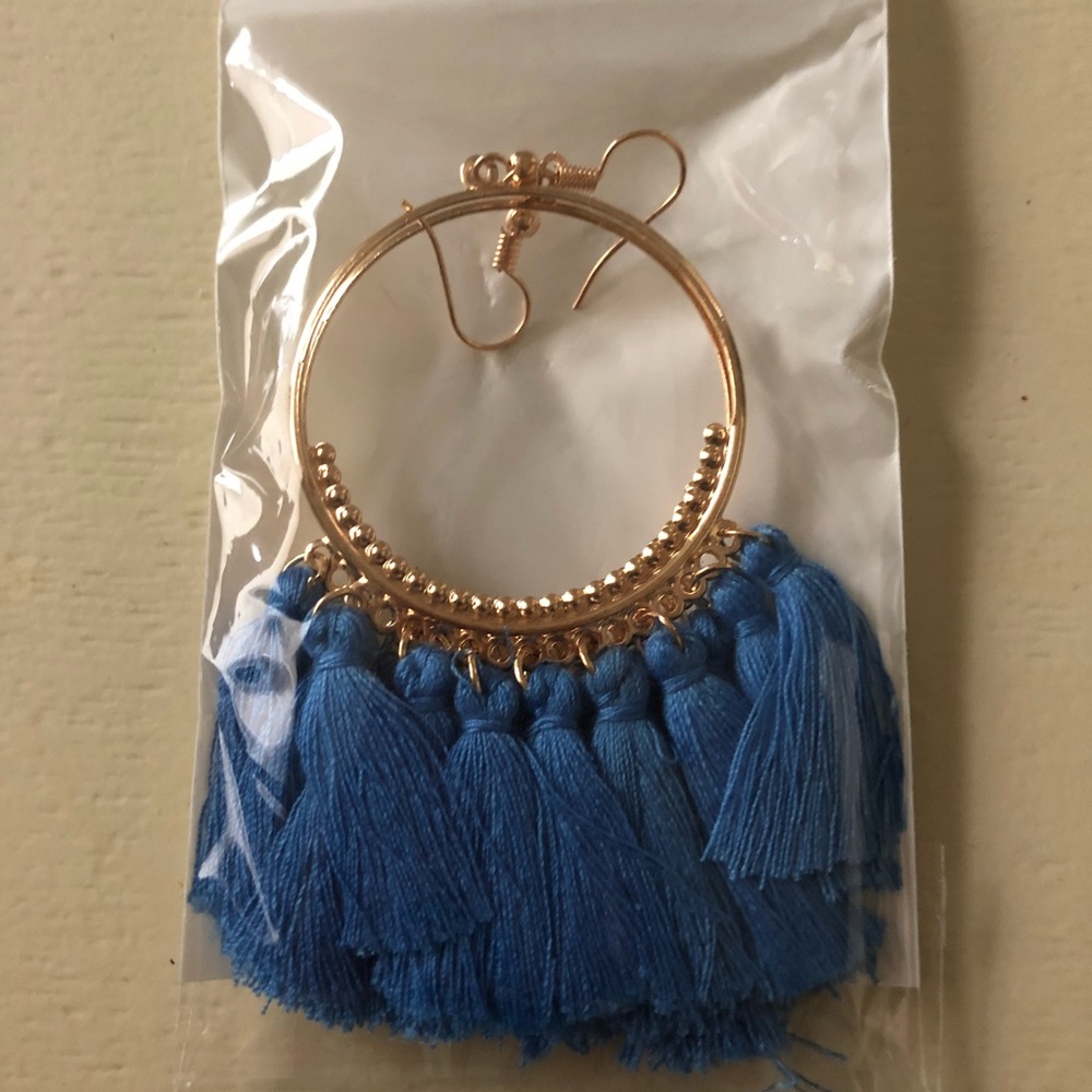 Gold tassel earrings